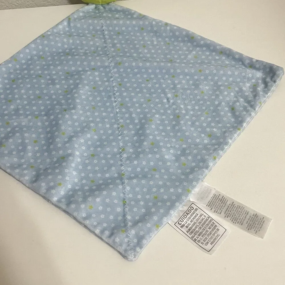 Precious Firsts by Carter's Frog Security Blanket Lovey Rattle Green Blue Floral